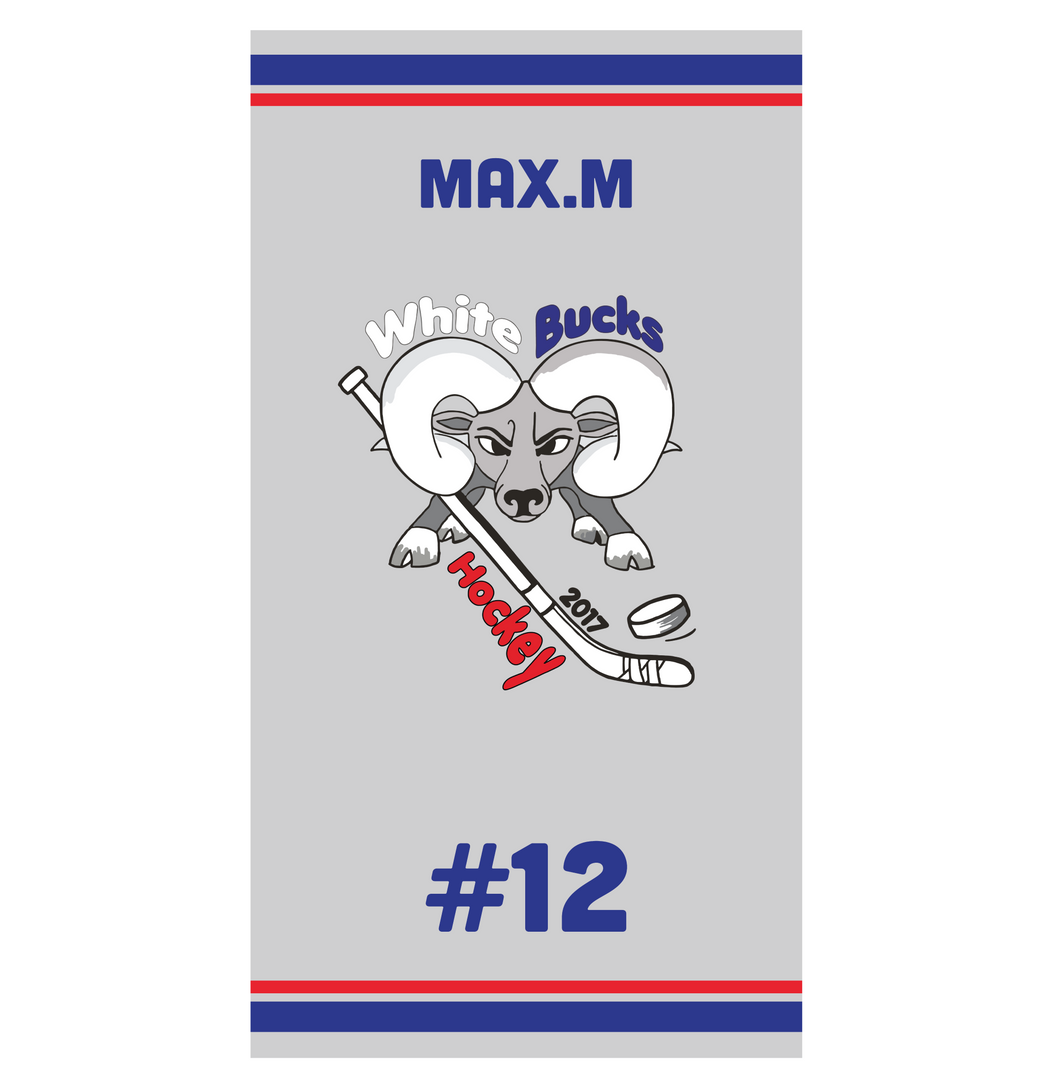 White Bucks Hockey Handtuch