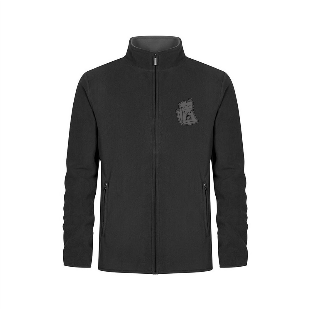 Fleece-Jacke (Kunstlederpatch/Stick) - Männer
